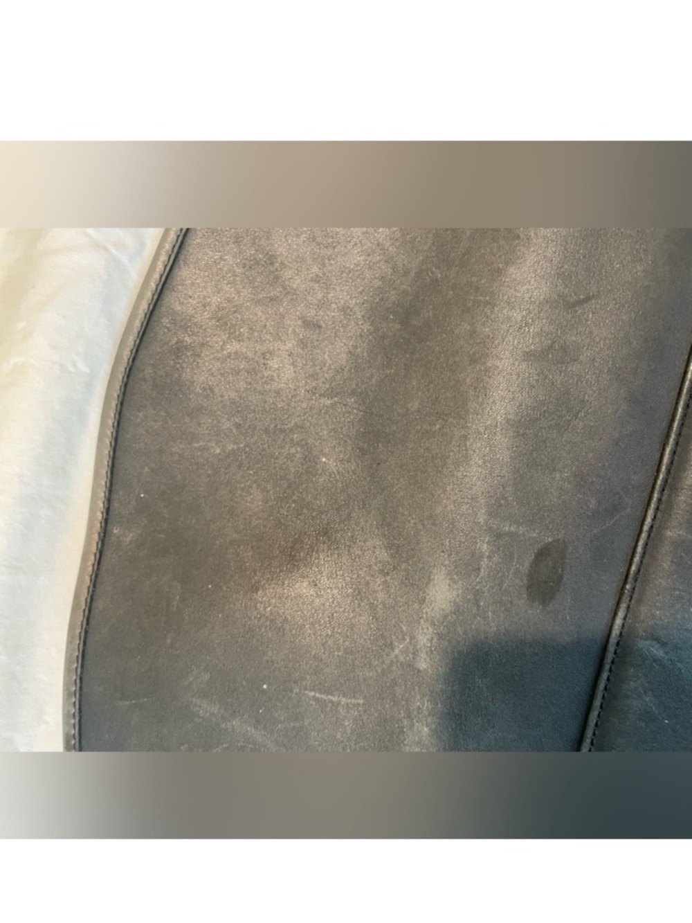 Grey Leather  Coach Satchel - Picture 2 of 11